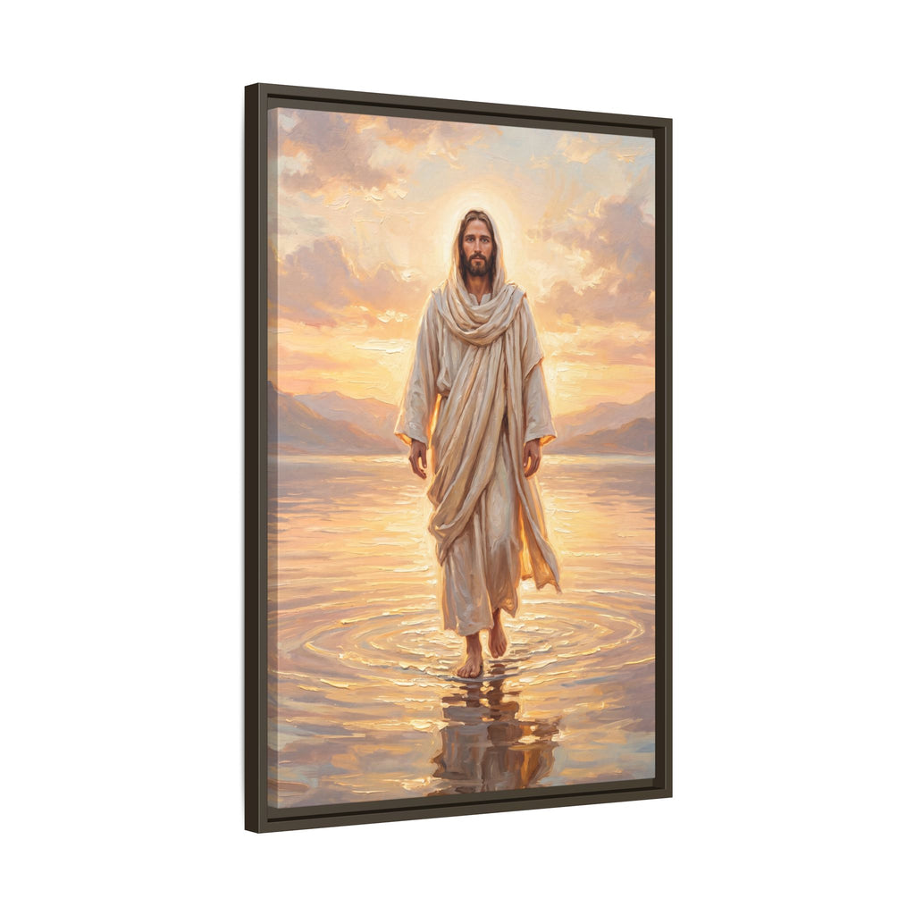 By the Shore at Dawn – Framed Canvas