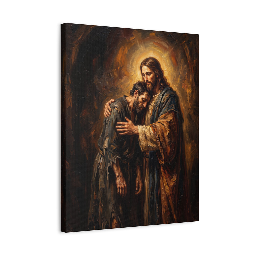 Die Umarmung Christi – Leinwand