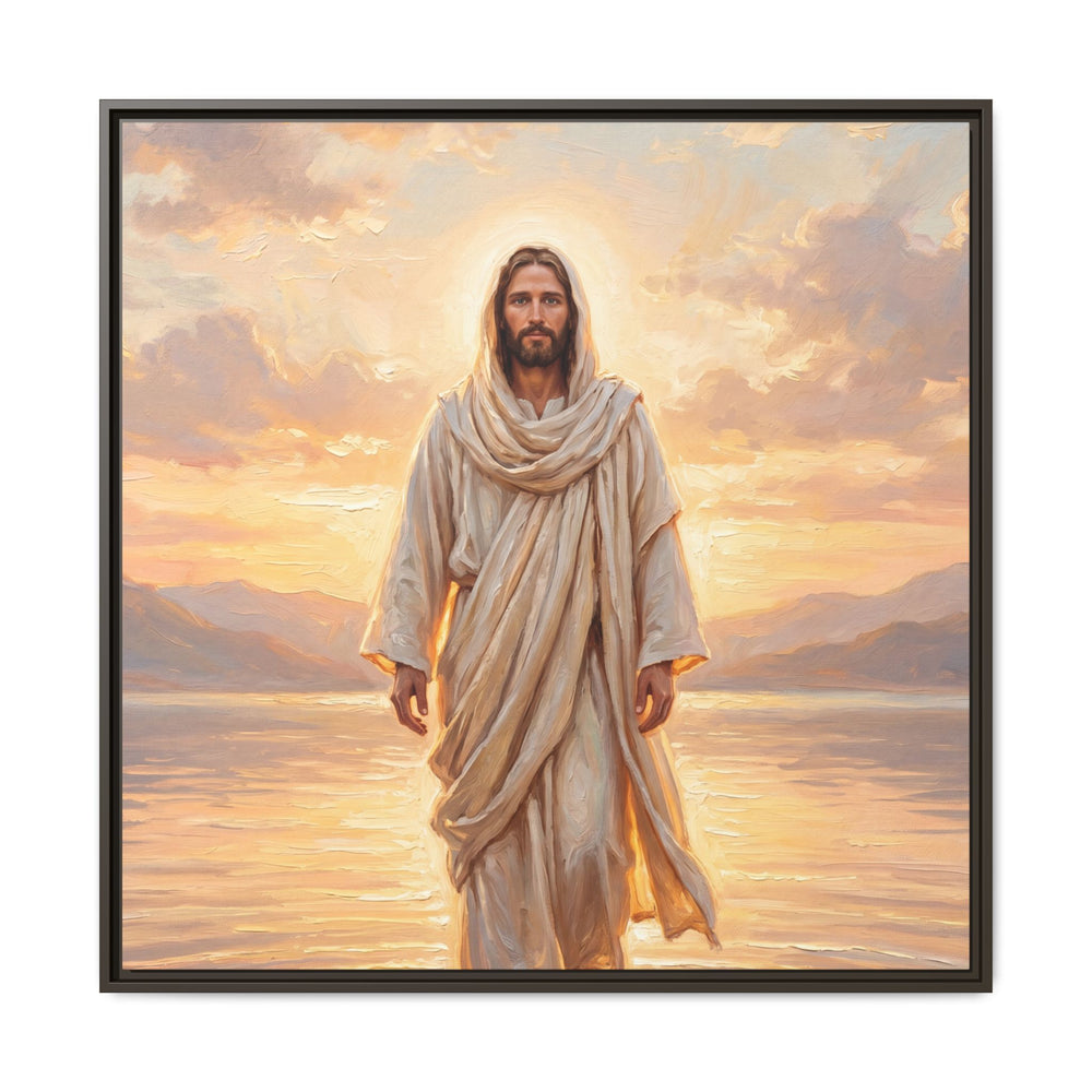 By the Shore at Dawn – Framed Canvas