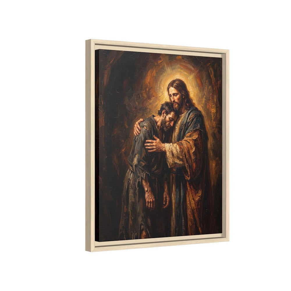 The Embrace of Christ – Framed Canvas