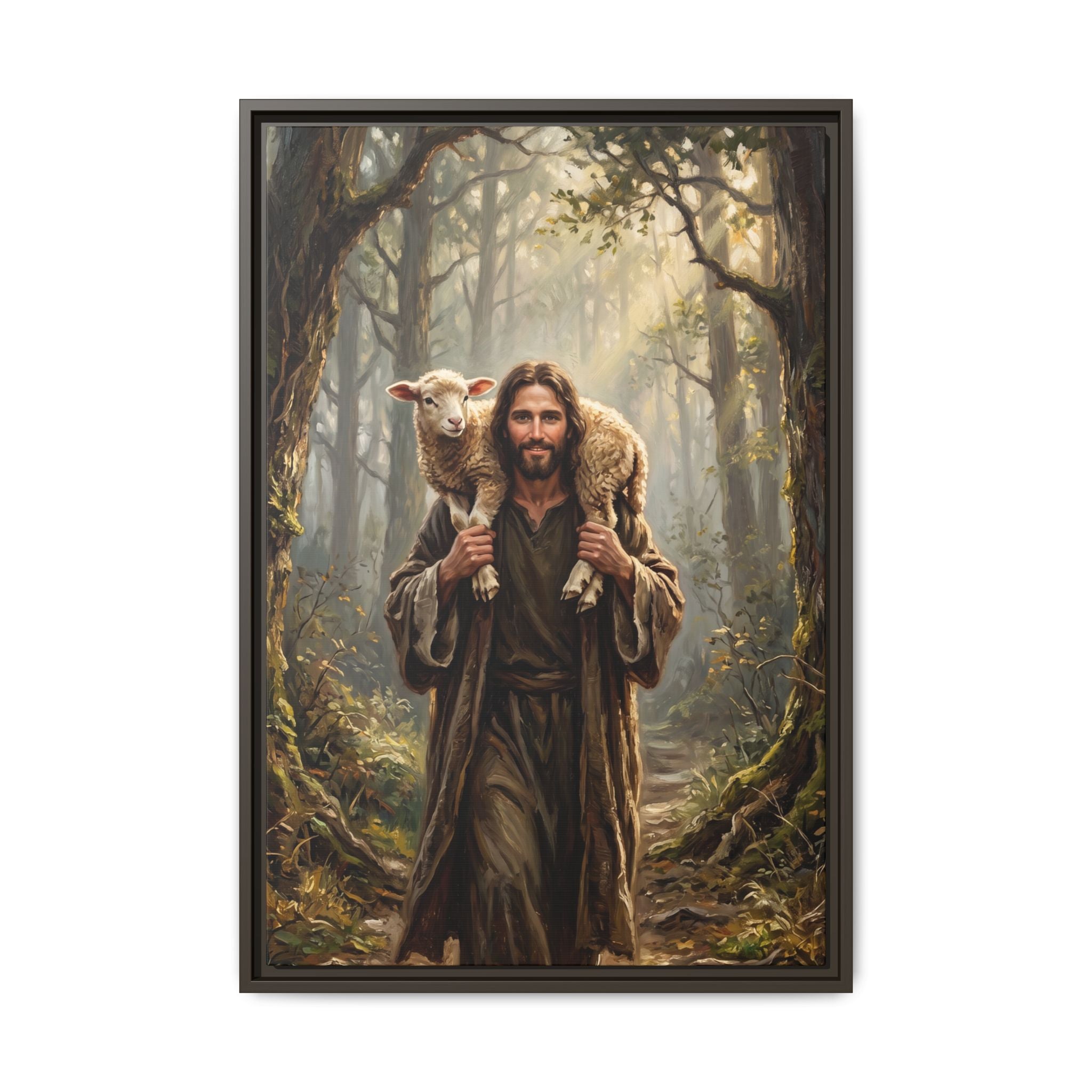 Jesus and the Child – Framed Canvas