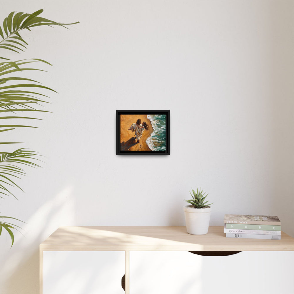 Carried in His Arms – Framed Canvas