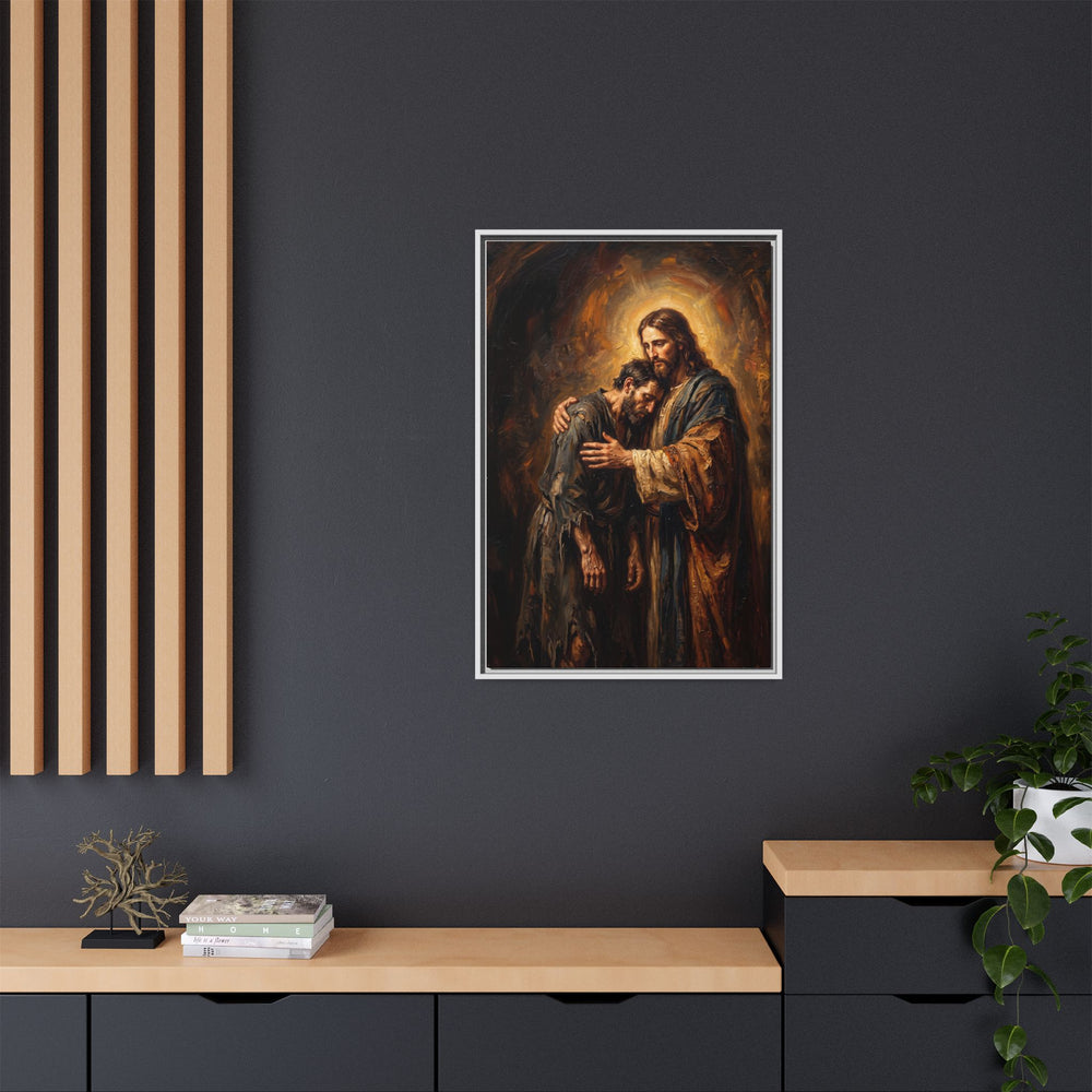 The Embrace of Christ – Framed Canvas