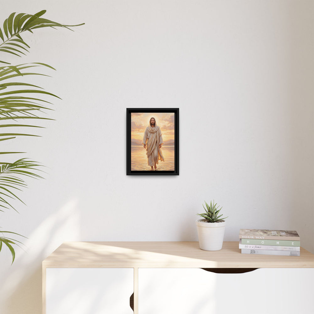 By the Shore at Dawn – Framed Canvas