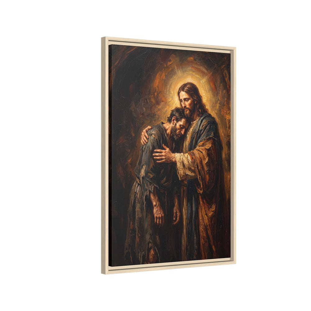 The Embrace of Christ – Framed Canvas