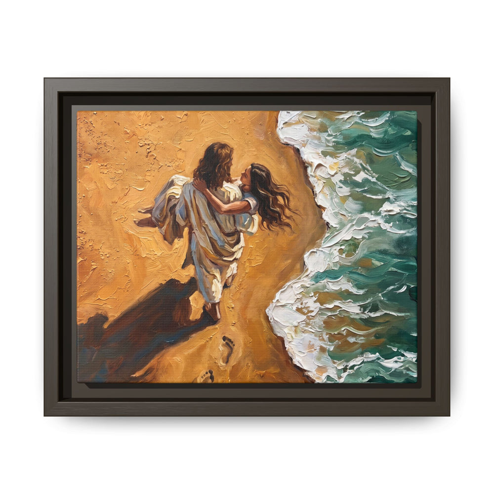 Carried in His Arms – Framed Canvas