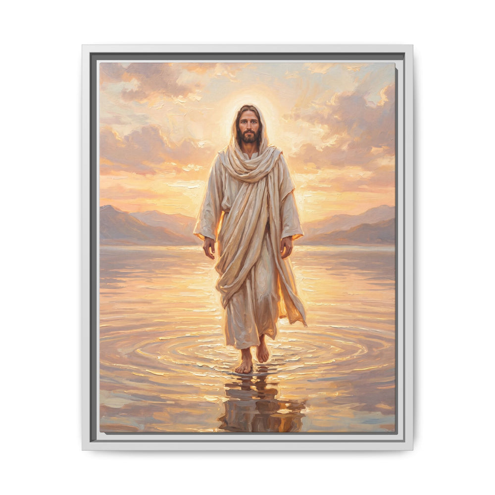 By the Shore at Dawn – Framed Canvas