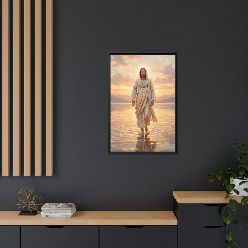 By the Shore at Dawn – Framed Canvas