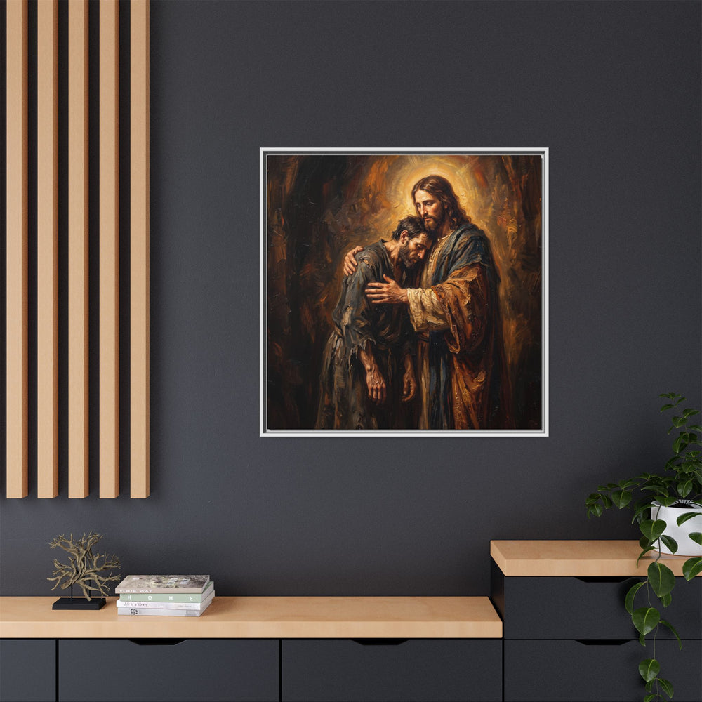 The Embrace of Christ – Framed Canvas