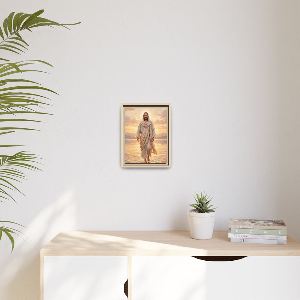 By the Shore at Dawn – Framed Canvas