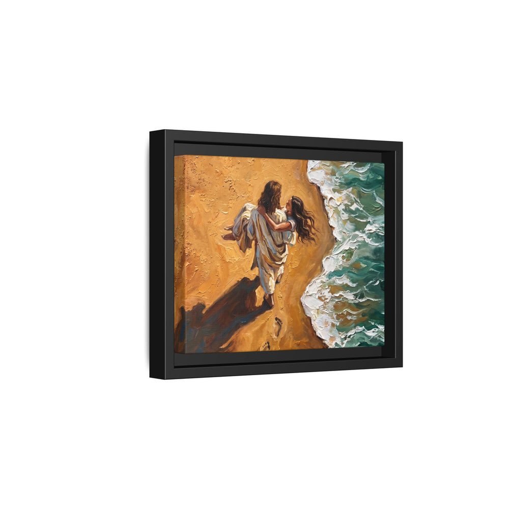 Carried in His Arms – Framed Canvas