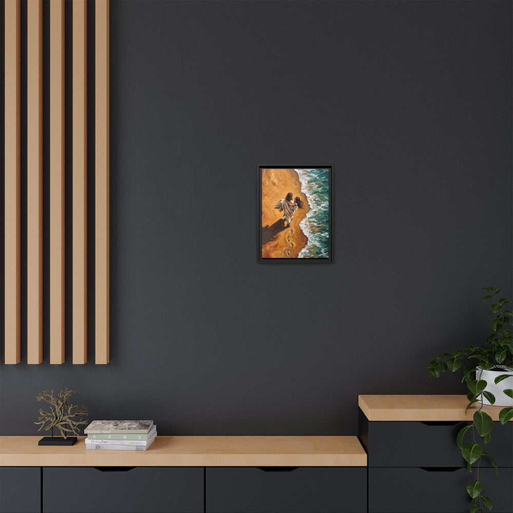 Carried in His Arms – Framed Canvas