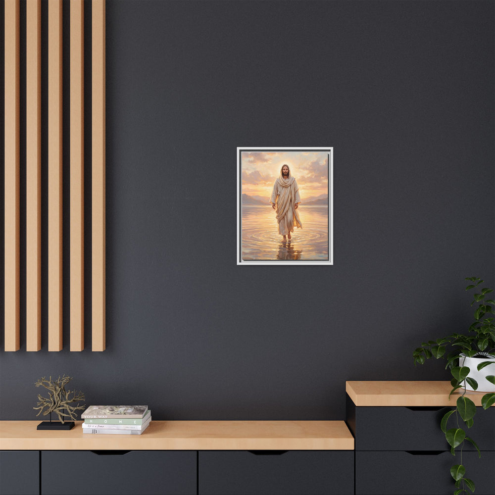 By the Shore at Dawn – Framed Canvas