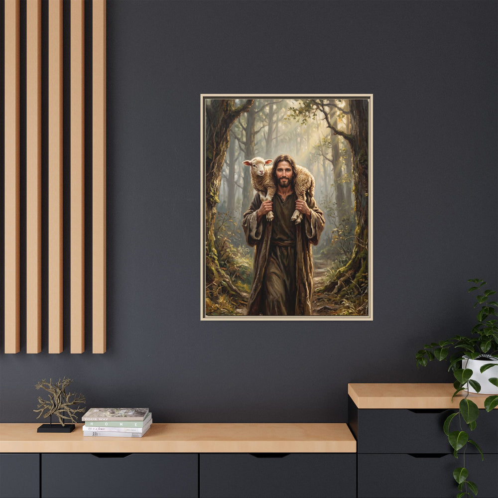 Jesus and the Child – Framed Canvas