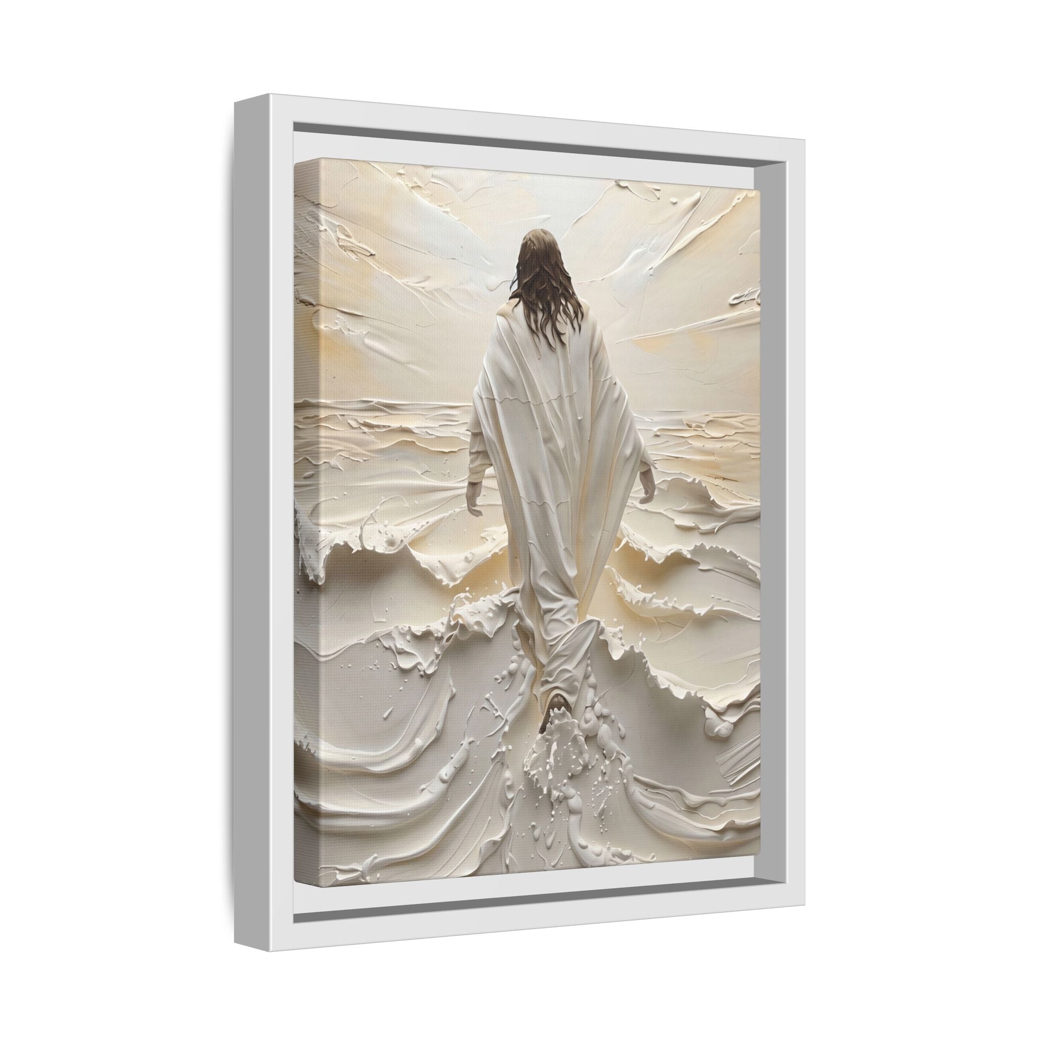 Christus auf den Wellen – Gerahmte Leinwand
