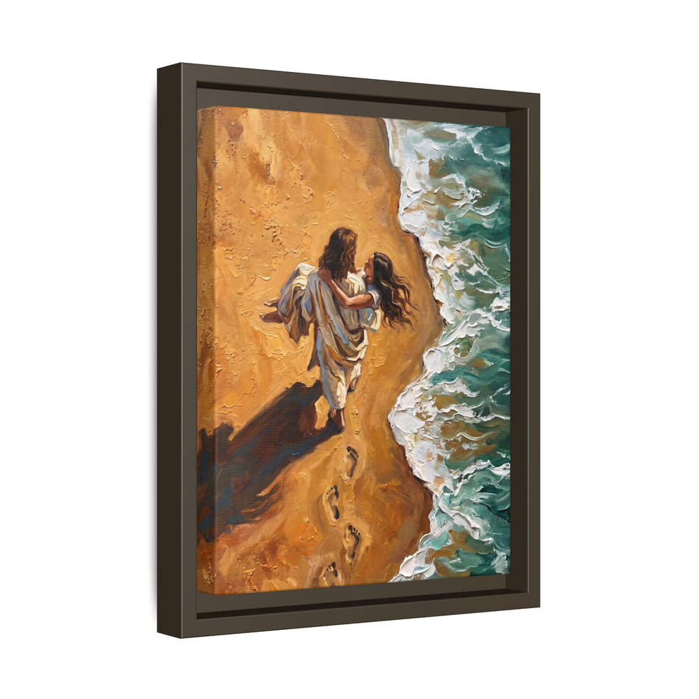 Carried in His Arms – Framed Canvas