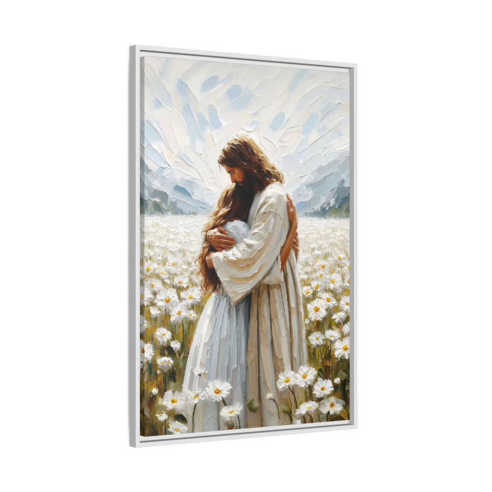 Held by Jesus – Framed Canvas