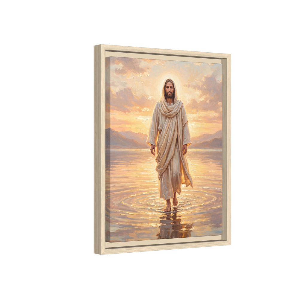 By the Shore at Dawn – Framed Canvas