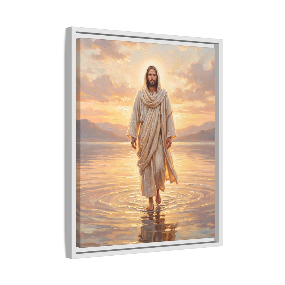 By the Shore at Dawn – Framed Canvas