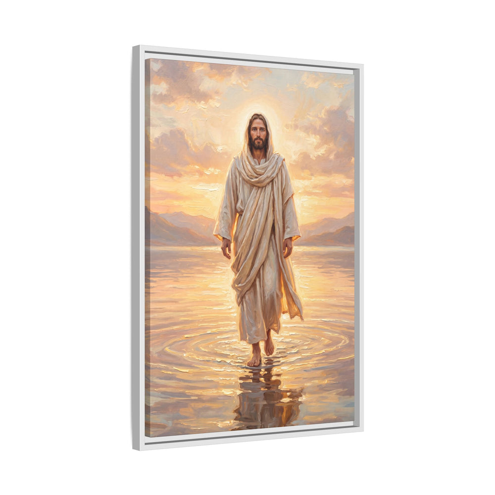 By the Shore at Dawn – Framed Canvas