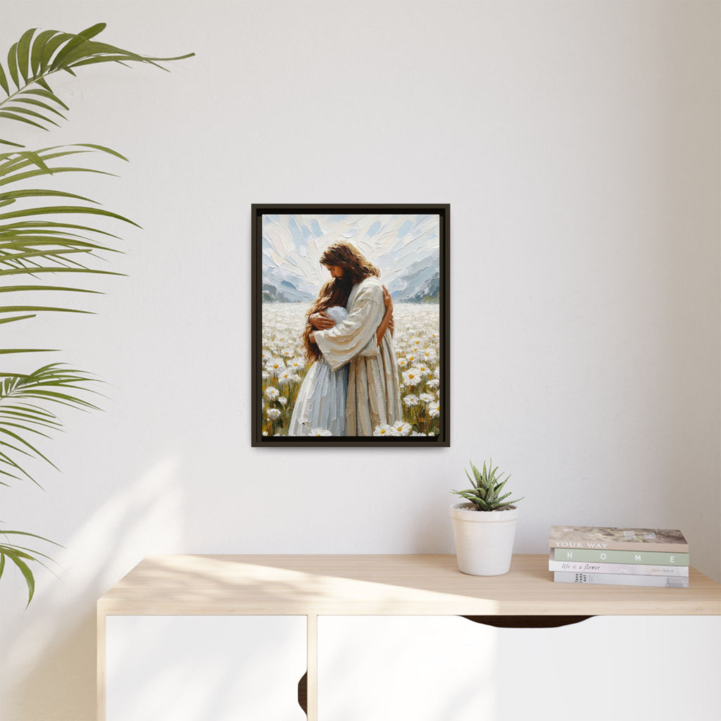 Held by Jesus – Framed Canvas