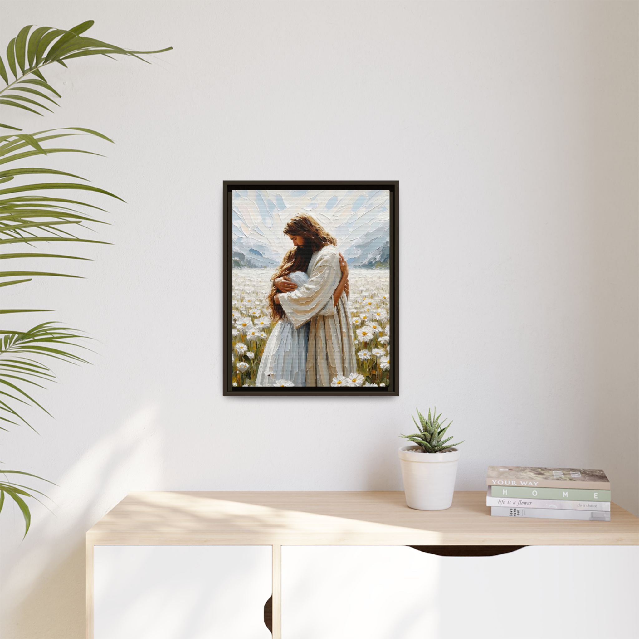 Held by Jesus – Framed Canvas