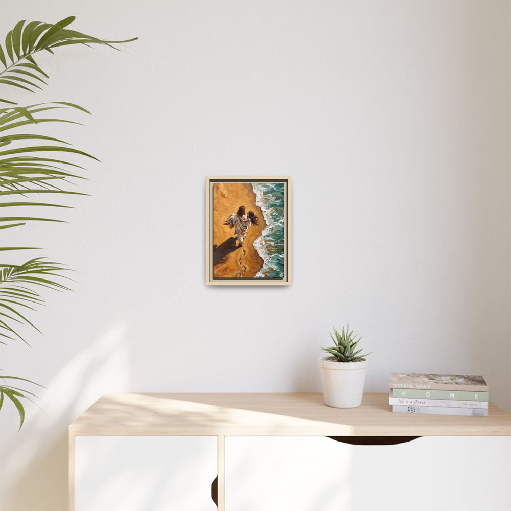 Carried in His Arms – Framed Canvas