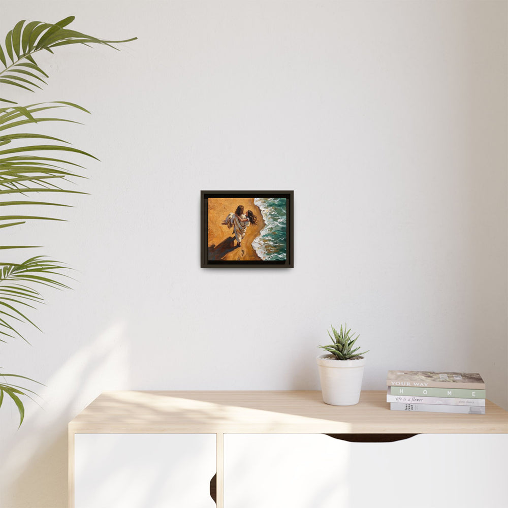 Carried in His Arms – Framed Canvas