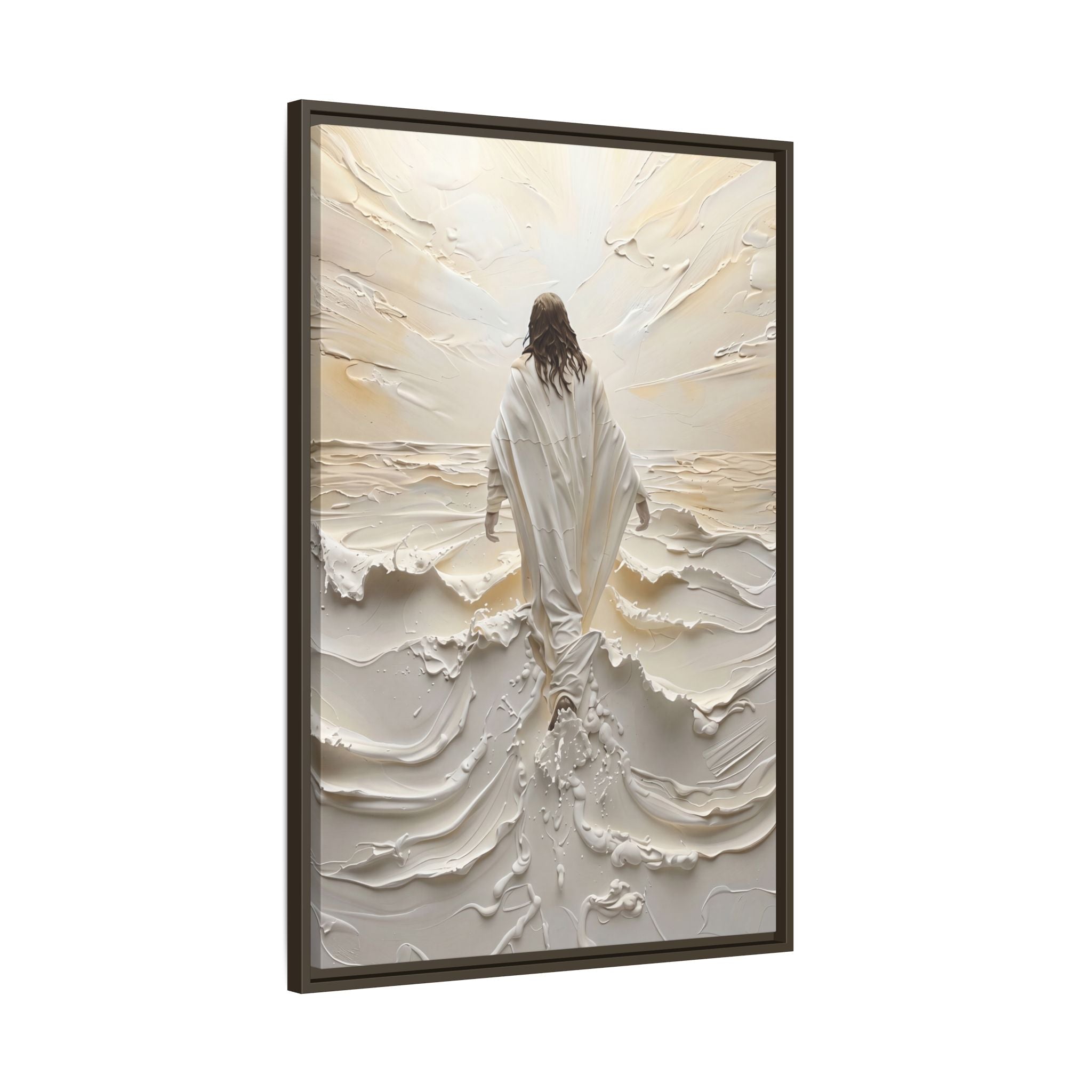 Christus auf den Wellen – Gerahmte Leinwand