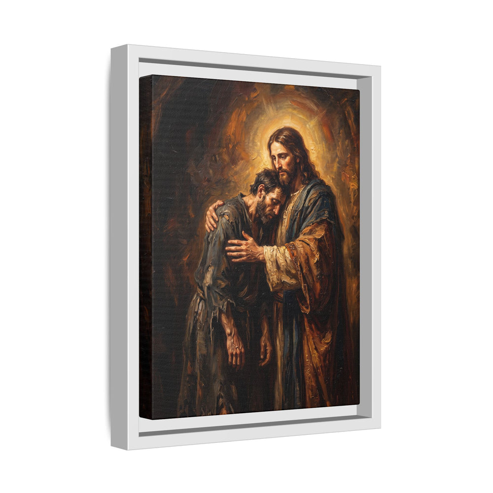 The Embrace of Christ – Framed Canvas