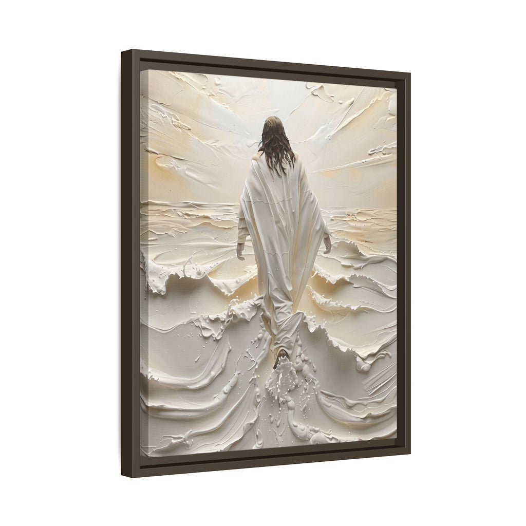 Christus auf den Wellen – Gerahmte Leinwand