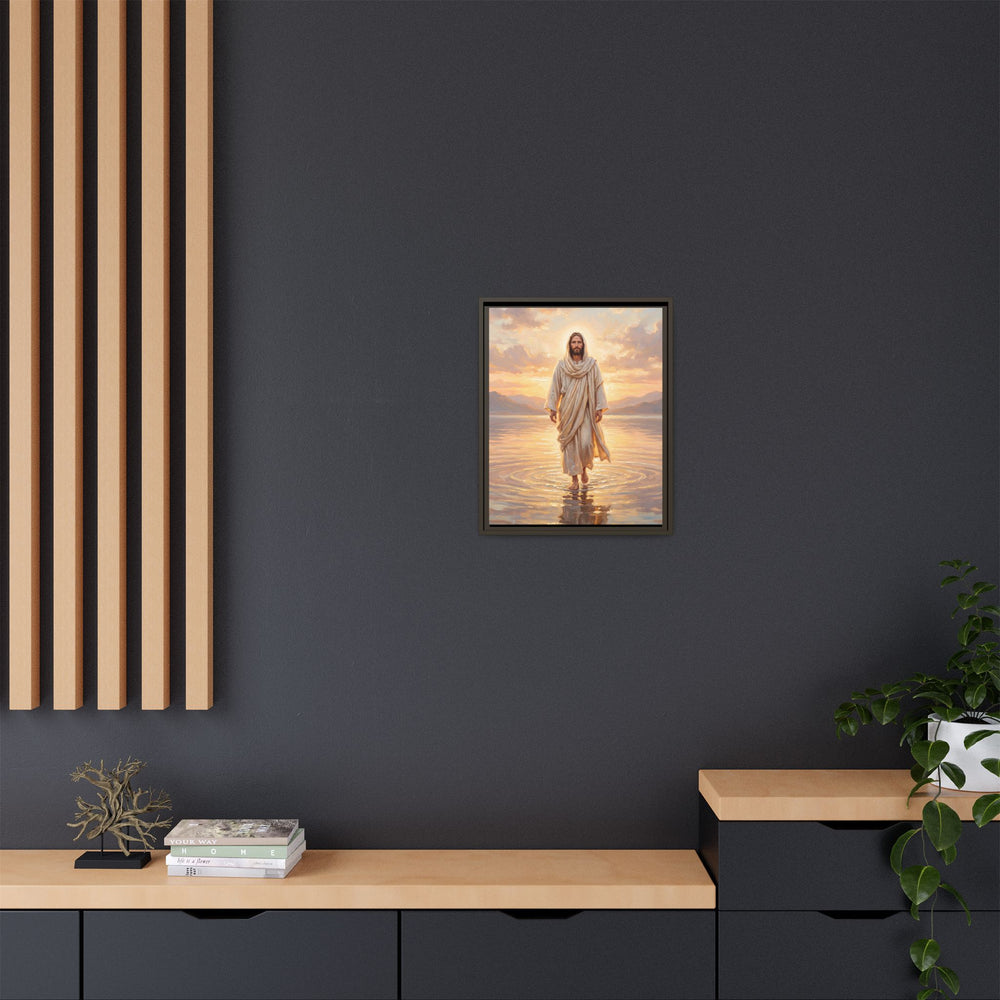 By the Shore at Dawn – Framed Canvas