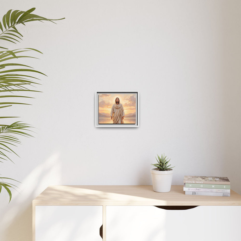 By the Shore at Dawn – Framed Canvas
