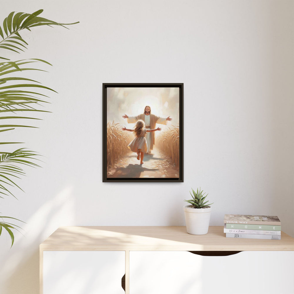 With Open Arms – Framed Canvas