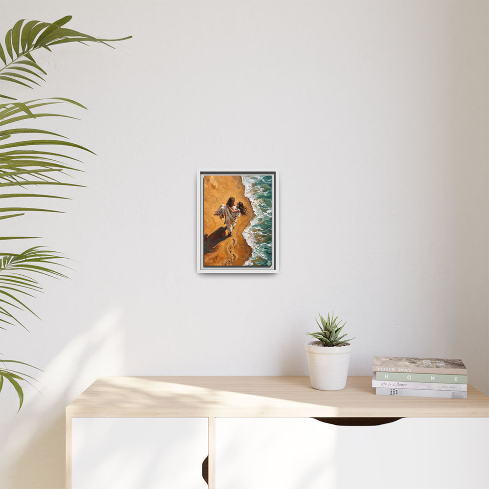 Carried in His Arms – Framed Canvas