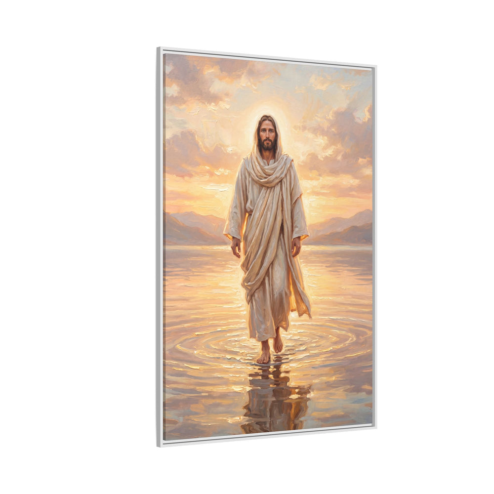 By the Shore at Dawn – Framed Canvas