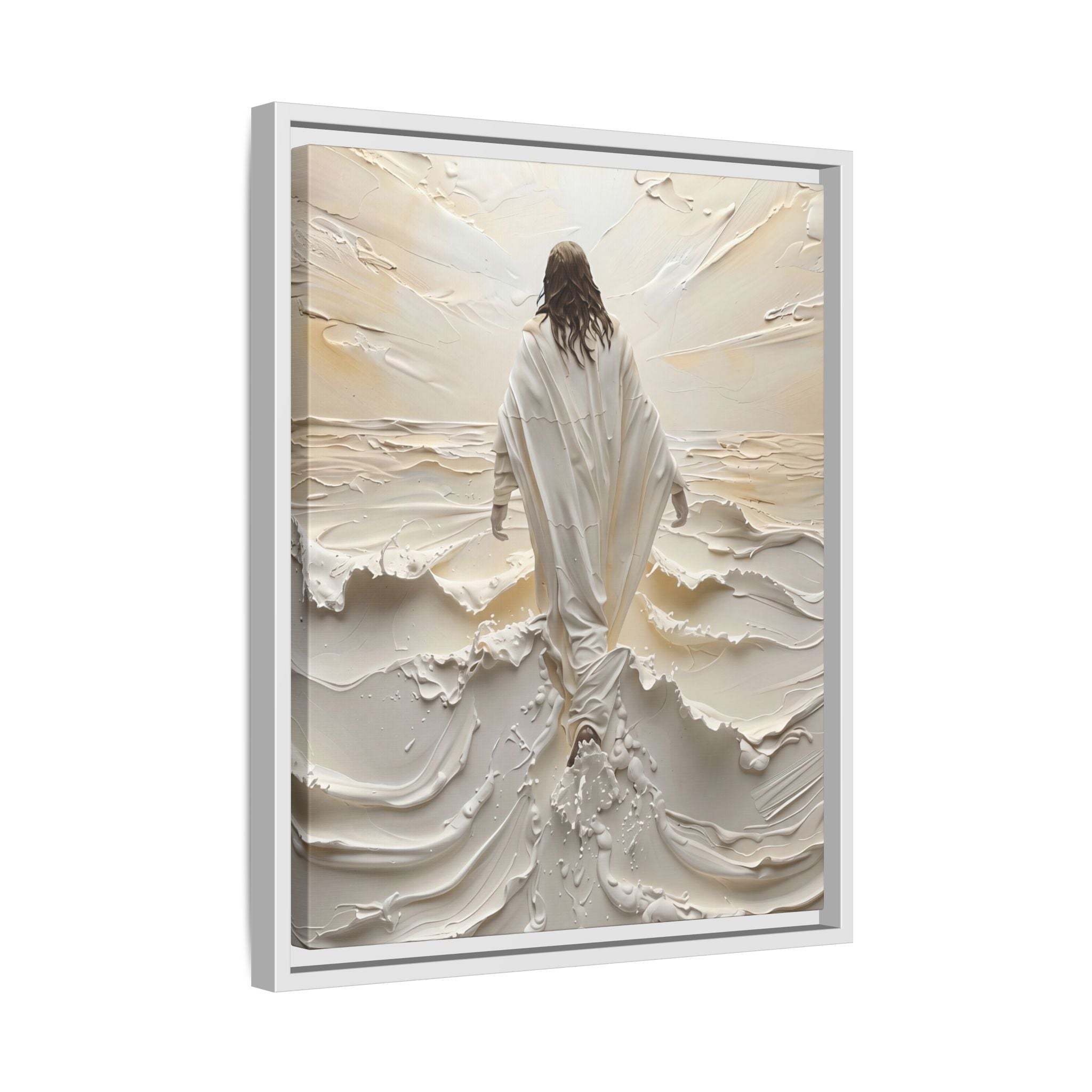 Christus auf den Wellen – Gerahmte Leinwand