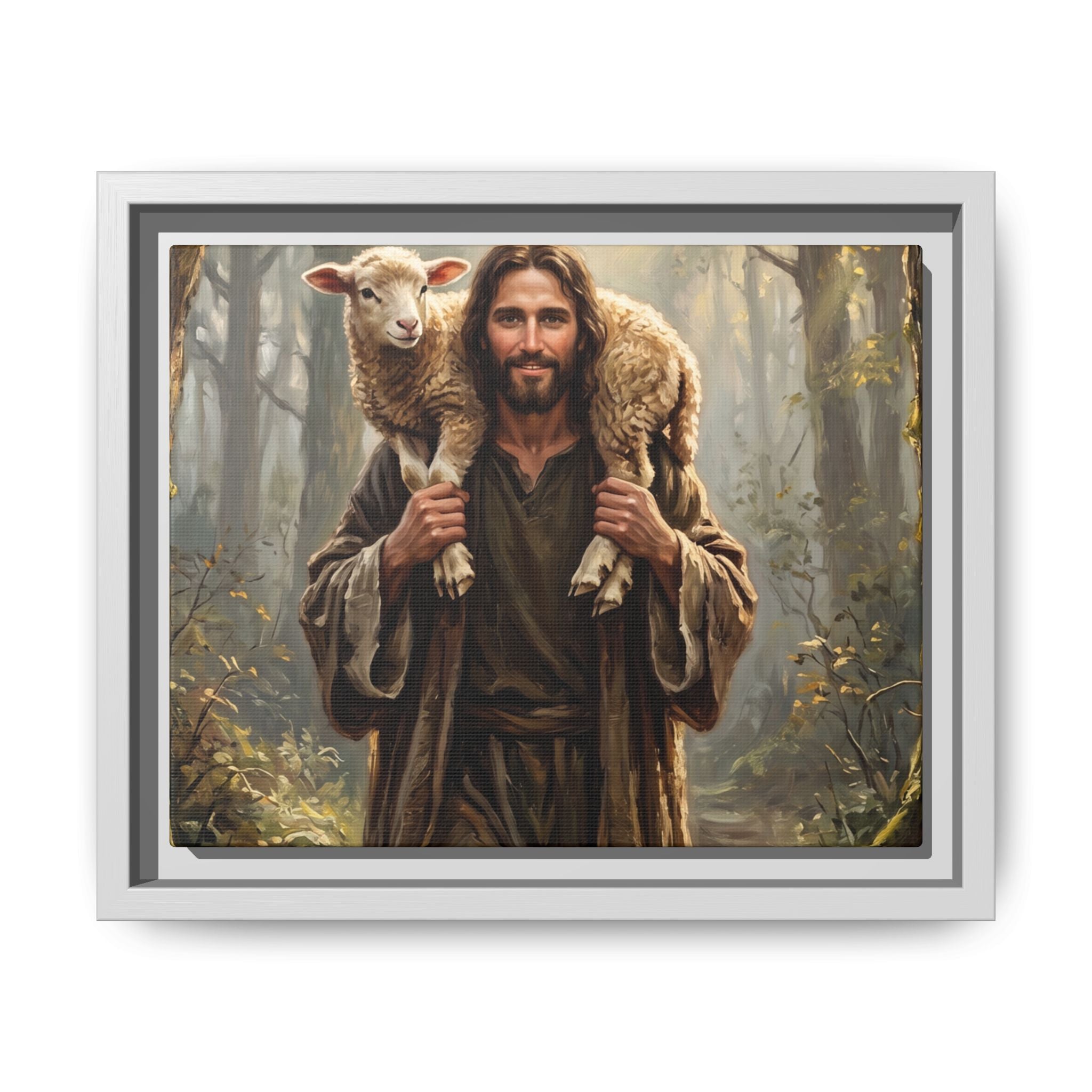 Jesus and the Child – Framed Canvas