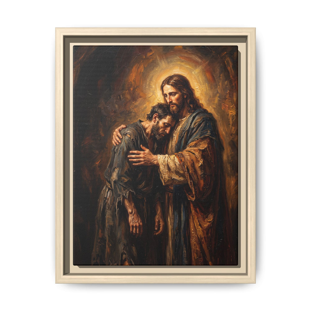 The Embrace of Christ – Framed Canvas