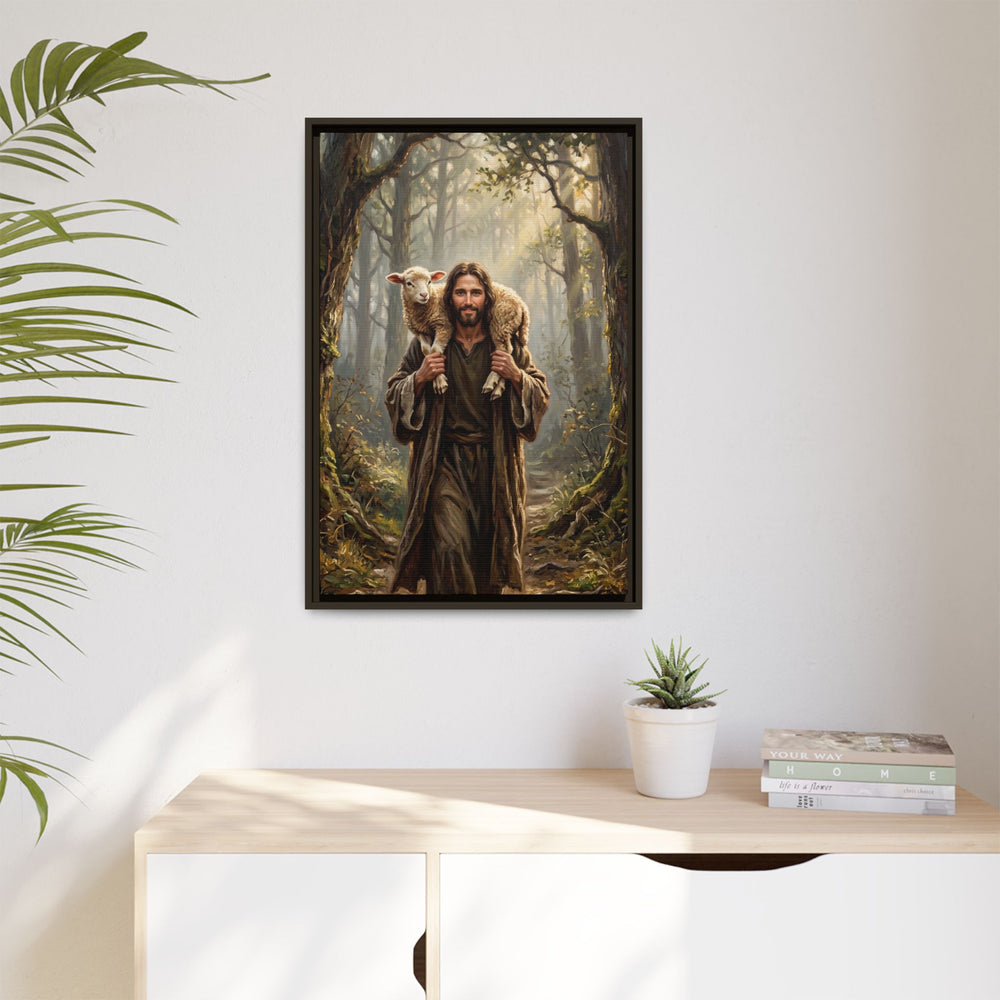 Jesus and the Child – Framed Canvas