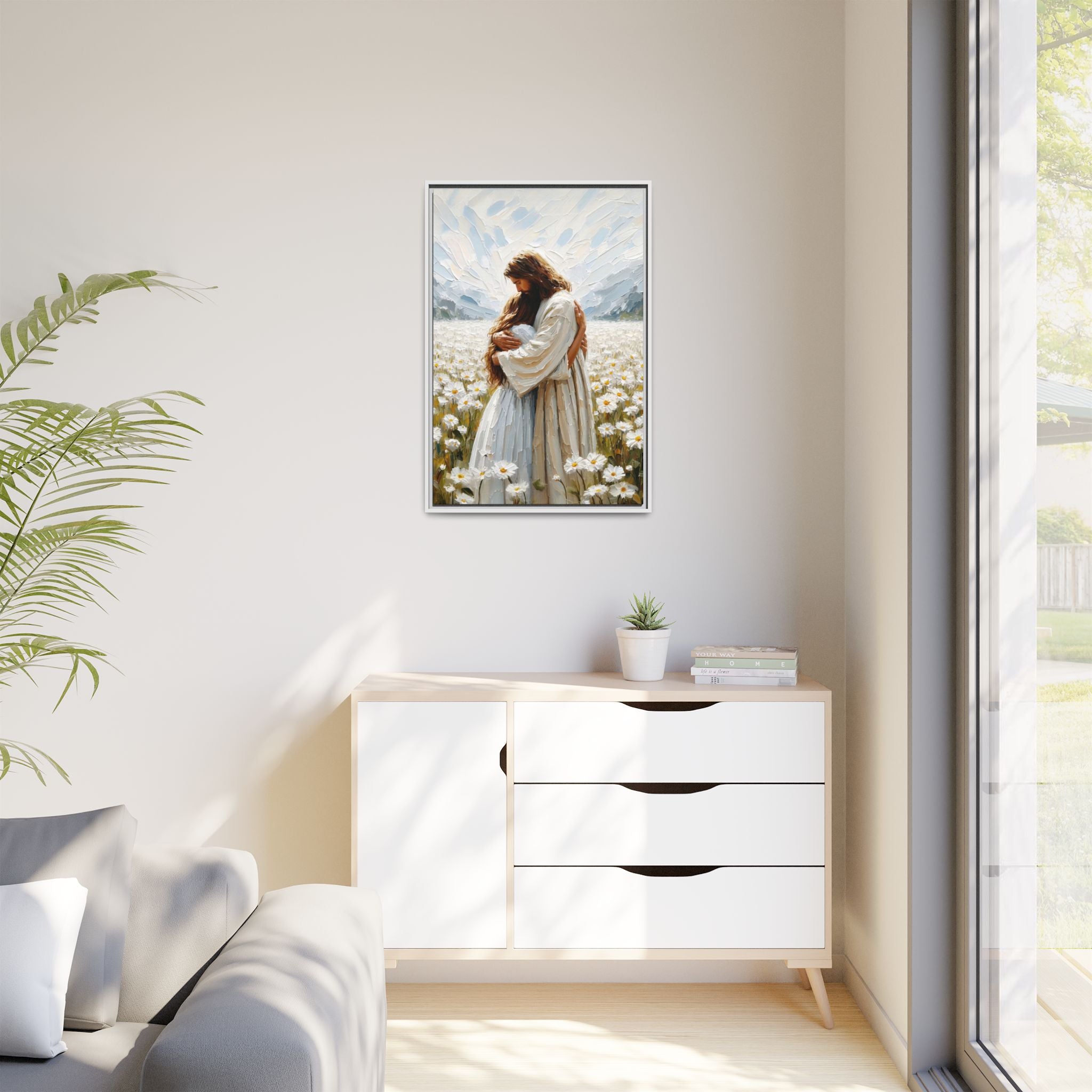 Held by Jesus – Framed Canvas