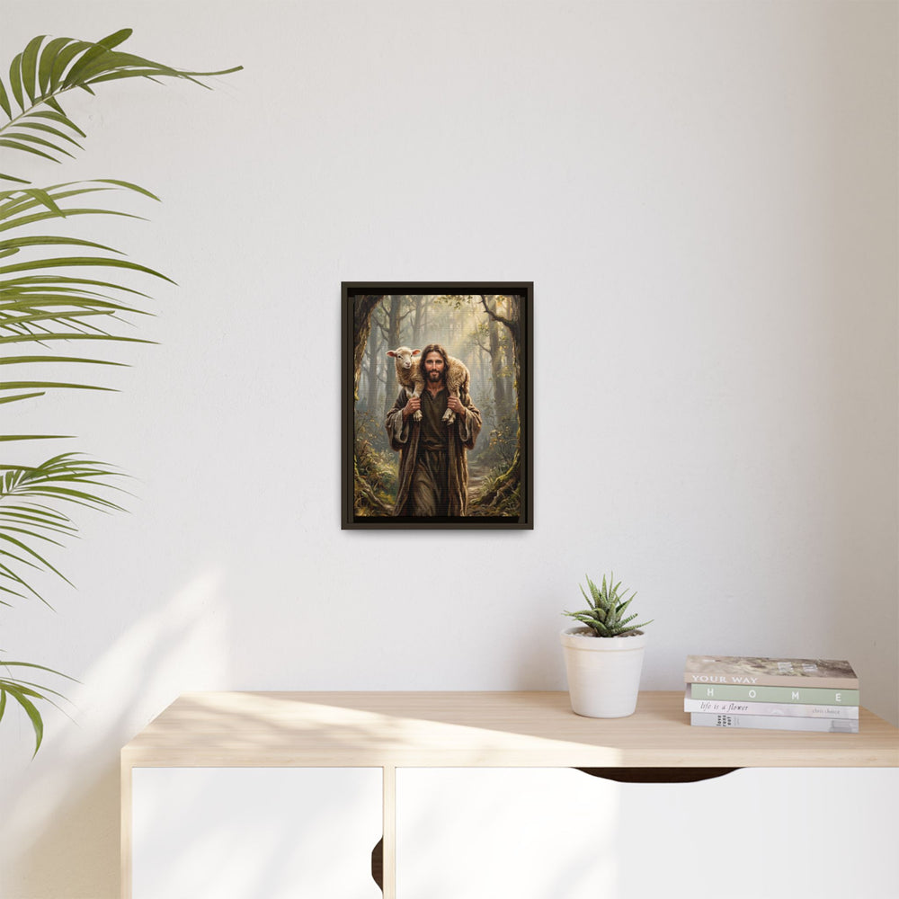 Jesus and the Child – Framed Canvas