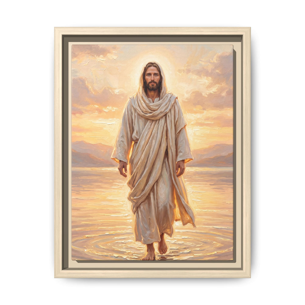 By the Shore at Dawn – Framed Canvas