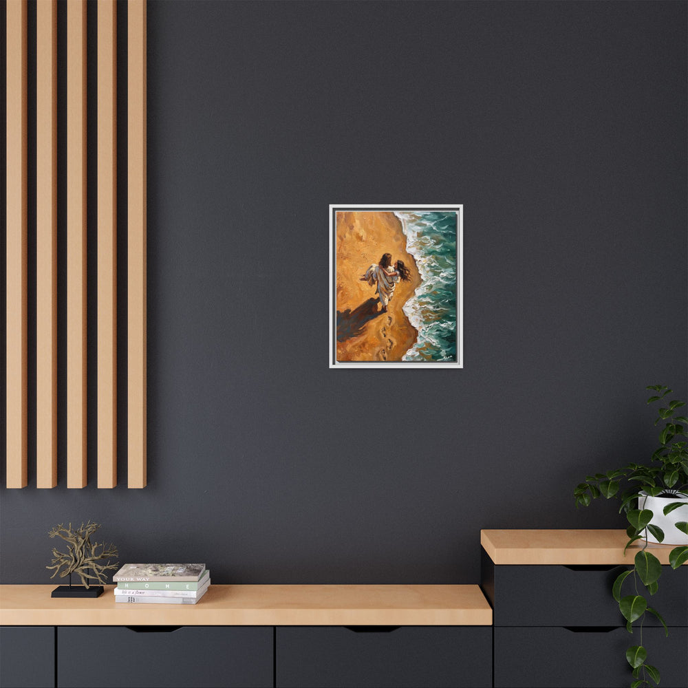 Carried in His Arms – Framed Canvas