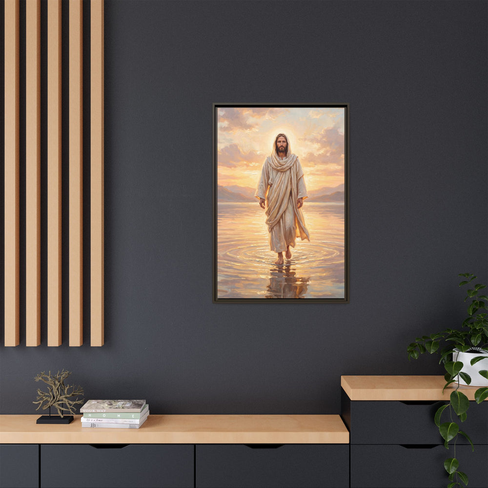 By the Shore at Dawn – Framed Canvas