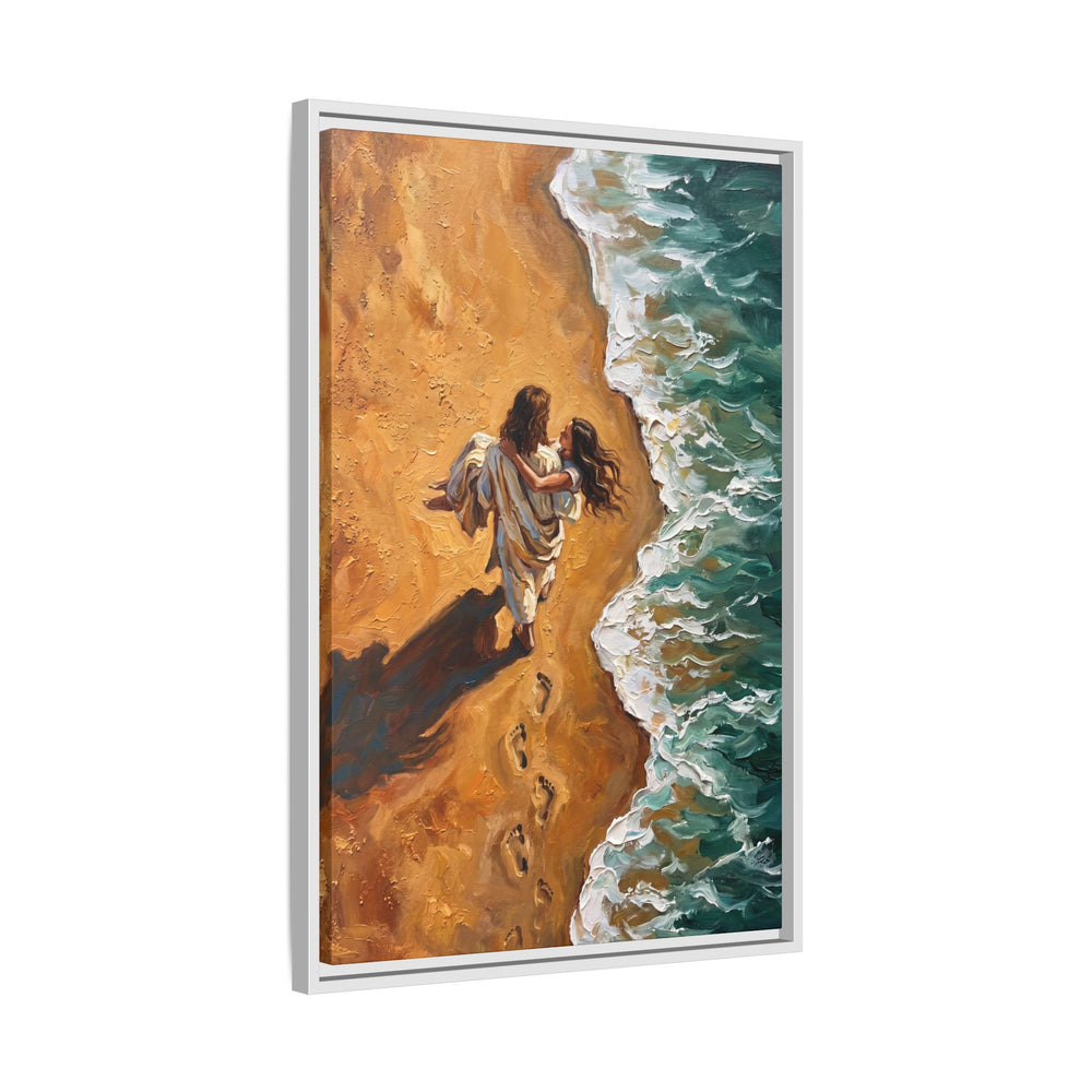 Carried in His Arms – Framed Canvas