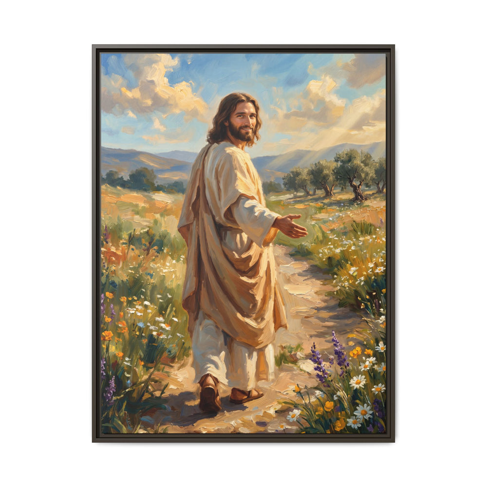 Running to Jesus – Framed Canvas