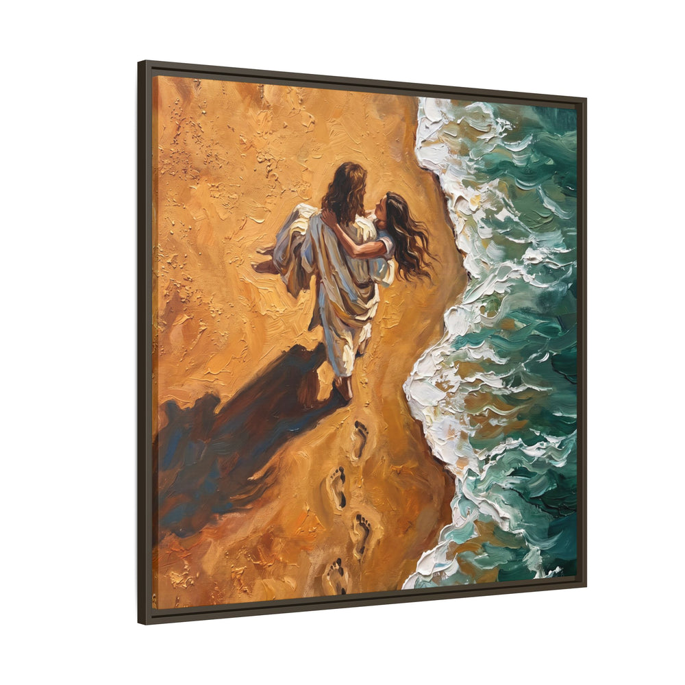 Carried in His Arms – Framed Canvas