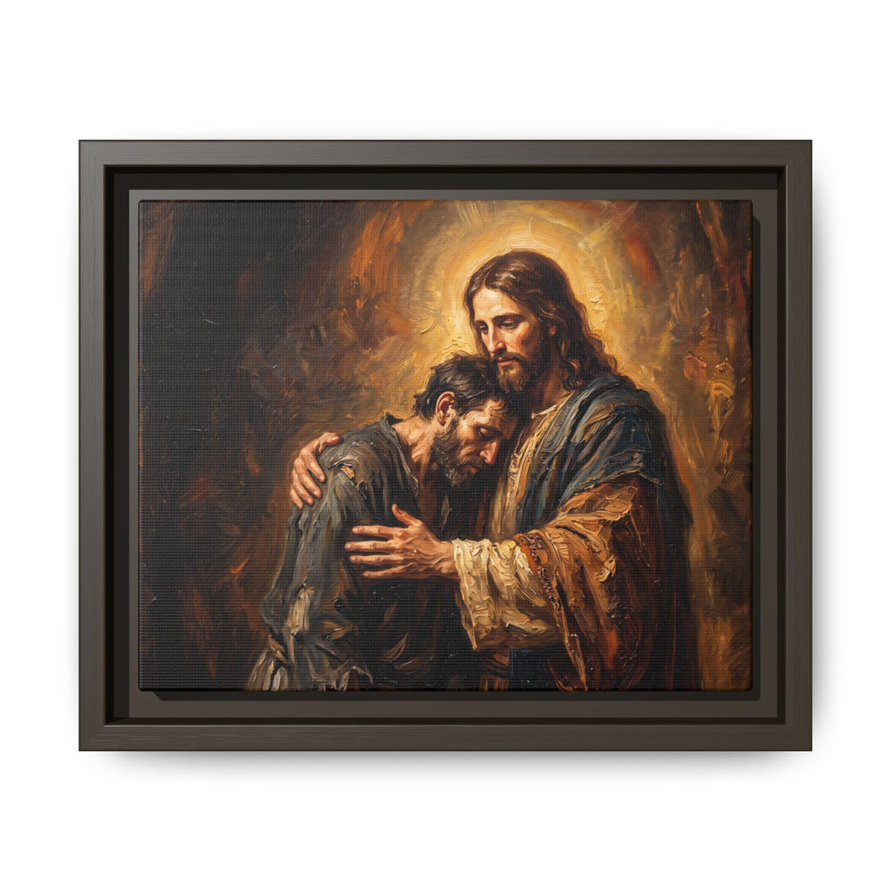 The Embrace of Christ – Framed Canvas