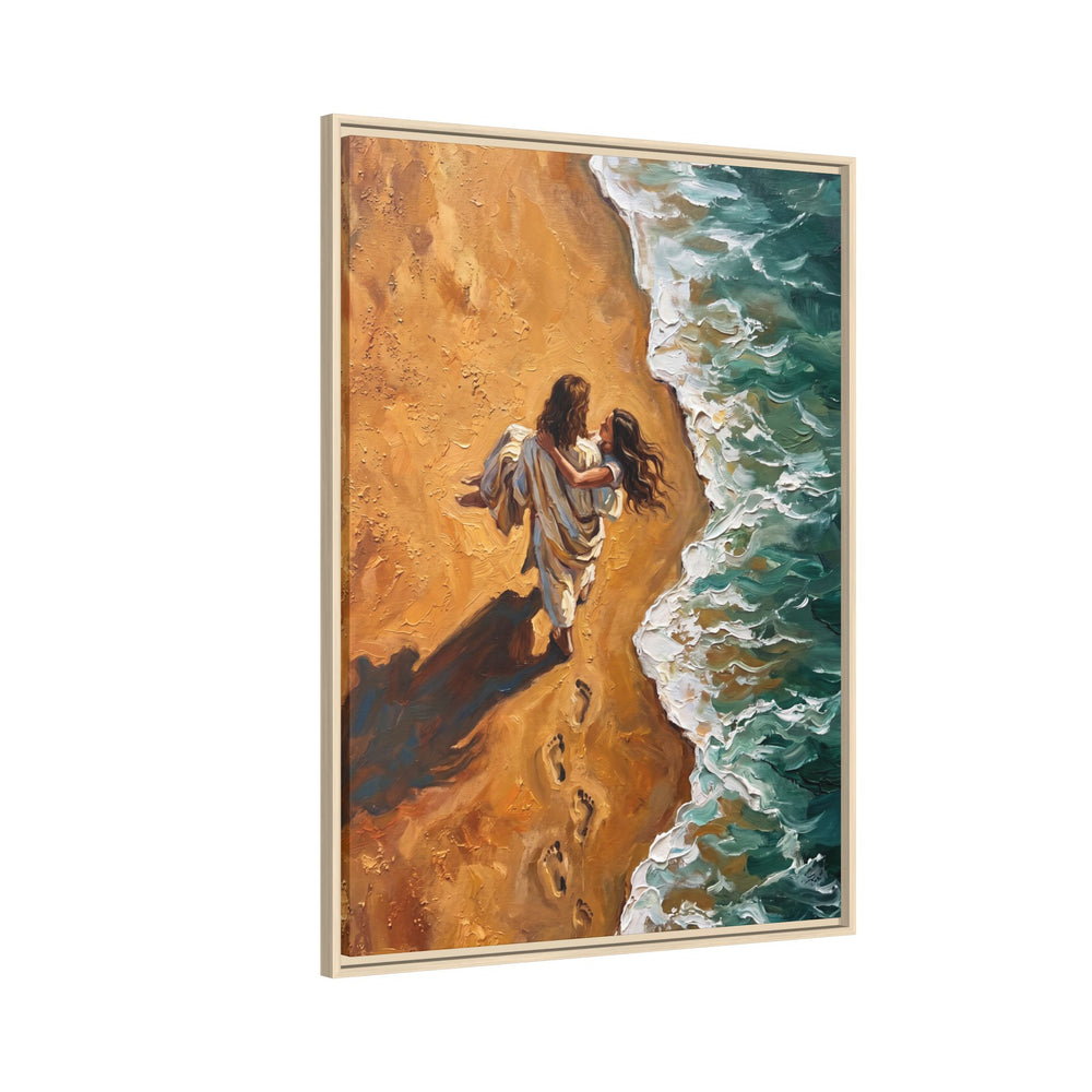 Carried in His Arms – Framed Canvas